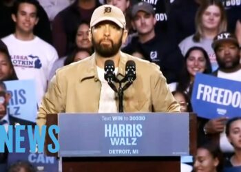 Eminem Makes SURPRISE Appearance at Kamala Harris Campaign Rally in Detroit | E! News
