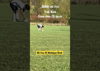 BC Fire VS Michigan Rush | Beautiful Goal | Free Kick From Over 20 Yards