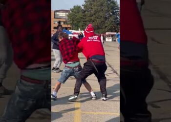 MAGA BRAWL as HUGE Crowds Wait for Donald Trump Rally in Saginaw, Michigan