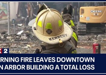Morning fire leaves downtown Ann Arbor building a total loss