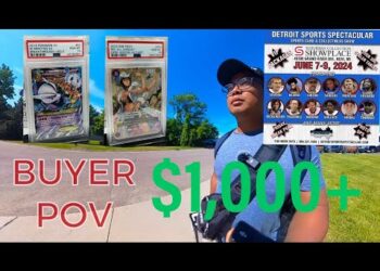 Detroit Sports Spectacular BUYER POV | Buying ALT ARTS and PSA 10s! $1,000+ SPENT | 2024 Michigan