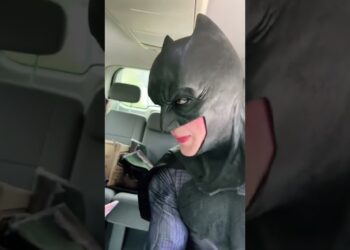 Anna and Batman talk about their makeup