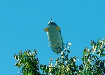 Goodyear Blimp and Propeller Planes Fly Over Ann Arbor for Wolverines Game | Aerial Spectacle!