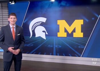 Michigan and Michigan State get set for a night game in Ann Arbor