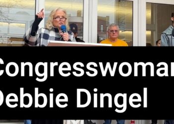 Congresswoman Debbie Dingell At Peoples March in Ann Arbor Michigan