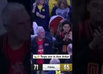 Maryland wins in Ann Arbor 71-65 🐢🔥 #Basketball #Shorts #Reels #YouTubeShorts #MarylandBasketball