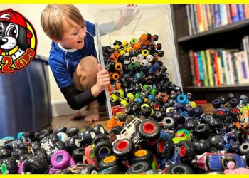KIDS PLAY-ALONG | BUILD WITH CALEB A MONSTER TRUCK ARENA & RACE TRACK (COMPILATION)