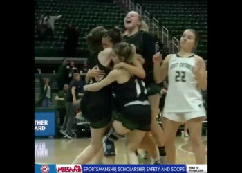 Buzzer-Beater to clinch Division 2 Semifinal #shorts #girlsbasketball