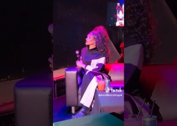 Arrietty (RPDR S17) at Necto Pride's RPDR S17, Episode 8 viewing party in Ann Arbor, MI – 2/21/2025