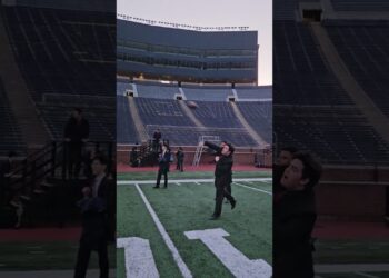 Ann Arbor Pioneer students celebrate prom at the Big House