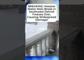 BREAKING: Massive Water Main Break in Southwest Detroit Freezes Over, Causing Widespread Damage!