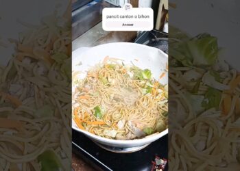 pansit canton o bihon #pinoyfood #fypage #fyp #pinoyfood #food #entertainment #vlog #pinoyfood #reel