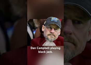 Dan Campbell playing black jack #fyp #viral #lions #detroit #nfl #dancampbell #detroitlions