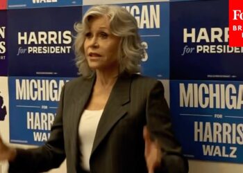 JUST IN: Jane Fonda Kicks Off Canvassing Event For Harris Campaign And Michigan Dems