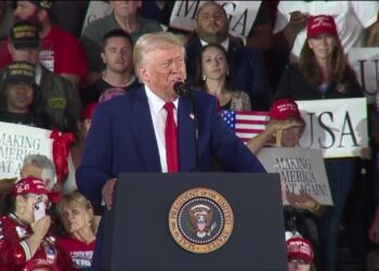 President Donald Trump marks his first 100 days in office with rally in Warren