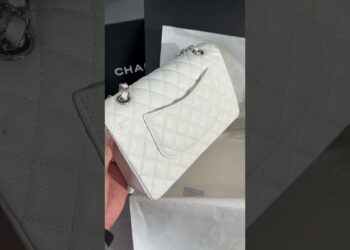 #shebags  Snow White Chanel Classic Flap bag reivew in silver hardware