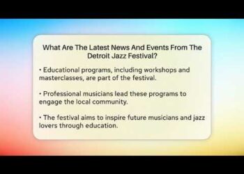 What Are The Latest News And Events From The Detroit Jazz Festival? – Jazz Music Legends