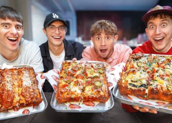 British College Students try Detroit Pizza!