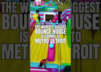 The World's BIGGEST Bounce House is Coming to Metro Detroit #shorts