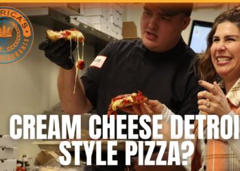CREAM CHEESE Detroit Style Pizza | Backlot Taproom