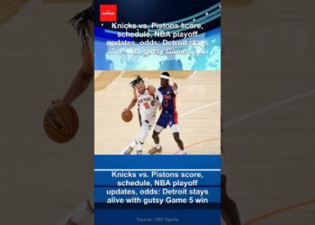 Knicks vs. Pistons score, schedule, NBA playoff updates, odds: Detroit stays alive with gutsy Gam…