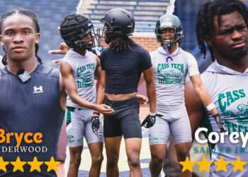 Belleville vs. Cass Tech 7v7 gets HEATED at Michigan Stadium…