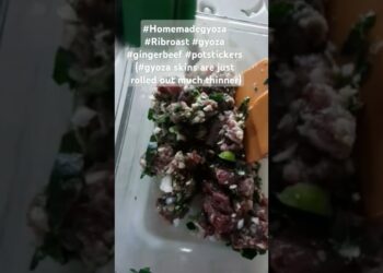 #ribroastgyoza Easy homemade #potstickers #GBcookbooking #aolab #learn2makewhutUlove #angelbrynner