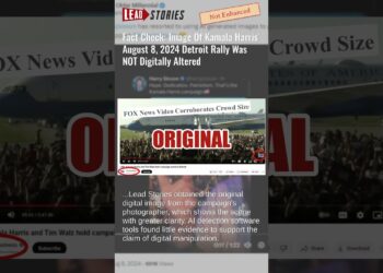 Fact Check: Image Of Kamala Harris' August 8,  2024 Detroit Rally Was NOT Digitally Altered