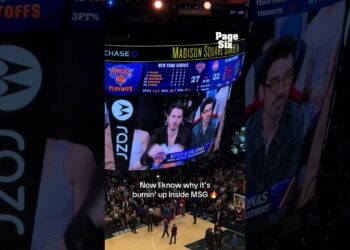 Kevin Jonas & Joe Jonas are courtside watching the Knicks take on the Pistons in Game 5 🏀🔥 #shorts