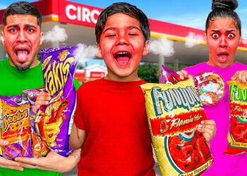 Eating Only SPICY GAS STATION Food For 24 Hours