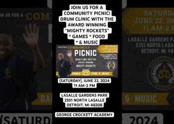COMMUNITY PICNIC! DRUM CLINIC WITH THE AWARD WINNING “MIGHTY ROCKETS” (SAT) JUNE 22, 2024 • 11AM-2PM
