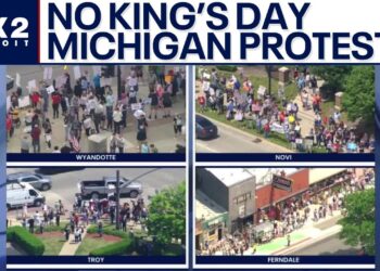 'No Kings Day' protesters gather across Michigan