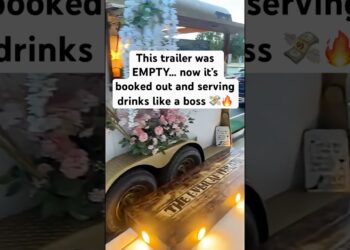 This trailer was EMPTY… now it’s booked out and serving drinks like a boss 💸🔥