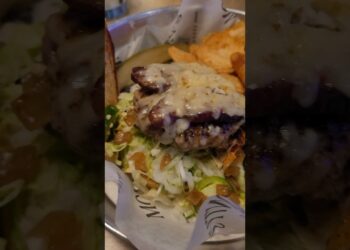 Juicy Spicy Burger with Homemade Fries #burgerlovers #foodreview #mukbang