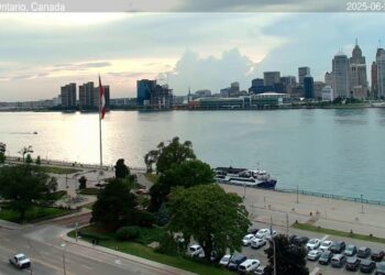 2025-06-26 Morning | Windsor, Ontario, Canada | Detroit Skyline, Michigan, USA