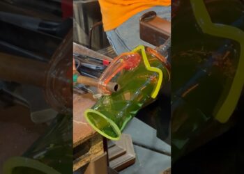 Glass Blowing the perfect handle! 💯. #drink #handmade #mocktail #wiskey