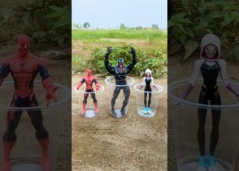 Spiderman vs Venom vs Spider Gwen want to relax | Marvel toys