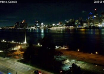 2025-05-13 Evening | Windsor, Ontario, Canada | Detroit Skyline, Michigan, USA
