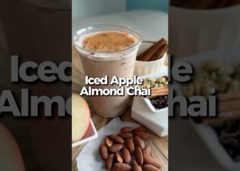 Iced Apple Almond Chai made with  Almond Milk. The perfect drink for summer! #annarbor #chai