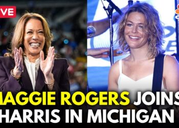 LIVE: Singer Maggie Rogers Joins Kamala Harris, Tim Walz Campaign Rally in Ann Arbor, Michigan |N18G