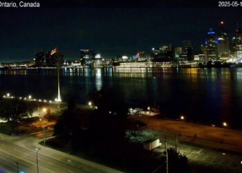 2025-05-14 Morning | Windsor, Ontario, Canada | Detroit Skyline, Michigan, USA