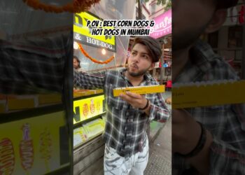 🔥Best authentic corn dogs in mumbai😍 @PeopleVsFood @Ayankhan_0005 #shorts #ytshorts