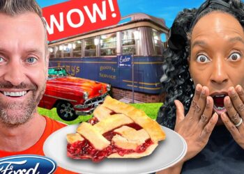 The Brits Try CLASSIC US Diner In Detroit At The Ford Museum USA