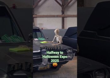 So Many Hearses in One Place! #halloween #halfwaytohalloween #shorts