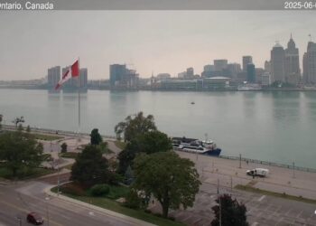 2025-06-05 Evening | Windsor, Ontario, Canada | Detroit Skyline, Michigan, USA