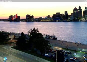 2025-07-21 Morning | Windsor, Ontario, Canada | Detroit Skyline, Michigan, USA