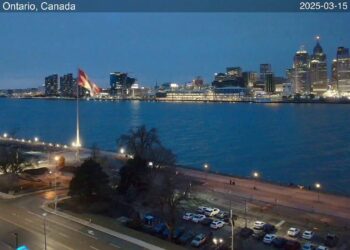 2025-03-15 Morning | Windsor, Ontario, Canada | Detroit Skyline, Michigan, USA