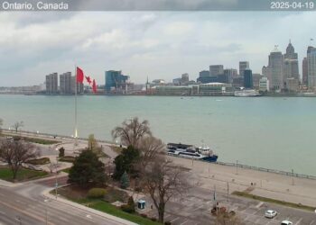 2025-04-18 Evening | Windsor, Ontario, Canada | Detroit Skyline, Michigan, USA