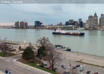 2025-04-13 Morning | Windsor, Ontario, Canada | Detroit Skyline, Michigan, USA