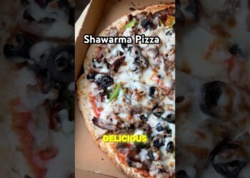 Middle Eastern Shawarma Pizza #foodreview #detroit #sterlingheights #dubai #chaldean #pizza
